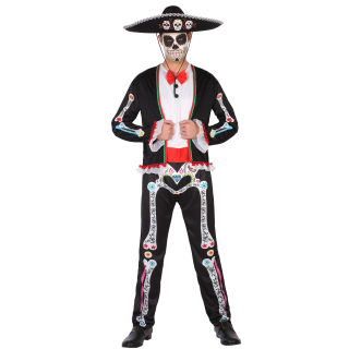 costume squelette méxicain M/L