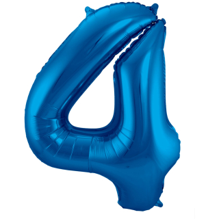 Ballon Chiffre 4 Bleu 86cm