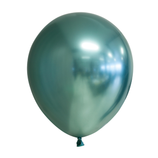 10 Mirror balloons 12" green