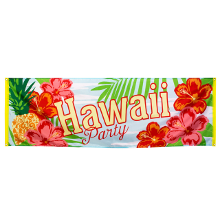 Bannière polyester 'Hawaii party'
