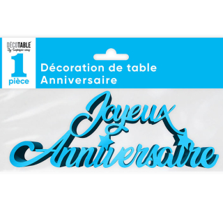 Décoration de table Anniversaire Métallisée - Bleu