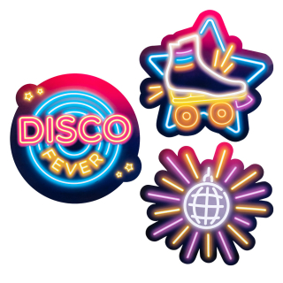 Set 3 Décorations en carton 'Disco fever'