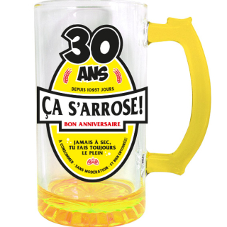 Chope à bière Multicouleurs Mixte à l'âge - Tous les évènements de la vie : 30 ans