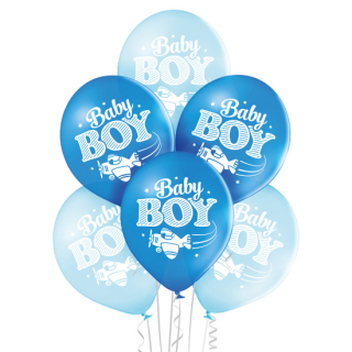 Ballons bleus Baby Boy 6 pcs