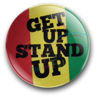 Badge Get Up Stand Up