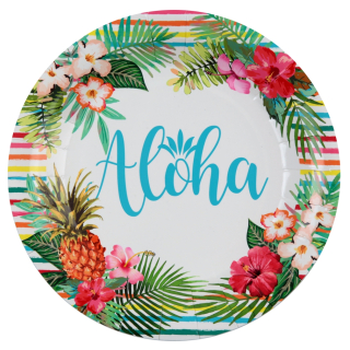 Assiette Aloha Multicolore Ø 22.5 cm Sachet de 10 pièces