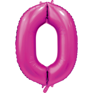 Foilballoon 34" no. 0 satin hotpink