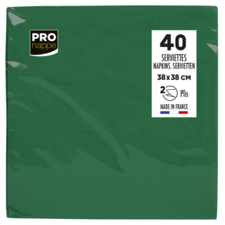 40Serv. OUATE micro-gauf.38X38Vert sapin