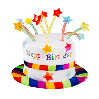 Chapeau Rainbow pie 'Happy Birthday'