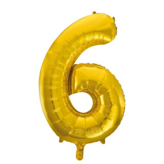 Foilballoon 34" no. 6 gold