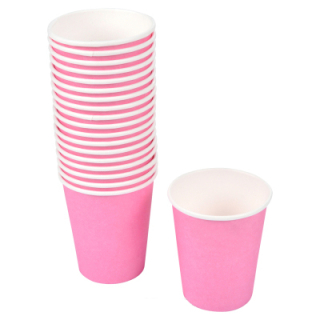 SET DE 20 GOBELETS VITAMINE EN CARTON 23CL ROSE