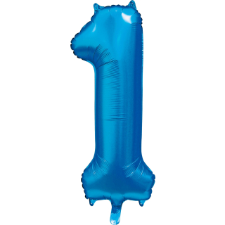 Foilballoon 34" no. 1 satin blue