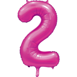 Foilballoon 34" no. 2 satin hotpink