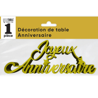 Décoration de table Anniversaire Métallisée - Eventail des couleurs : Or<br/>