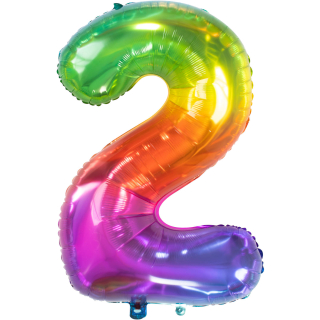 Ballon Chiffre 2 Multicolore 86cm