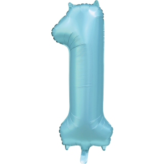 Foilballoon 34" no. 1 satin light blue