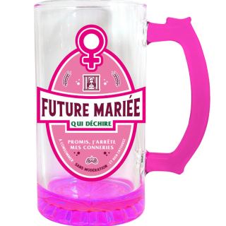 Chope à bière Future Mariée Rose