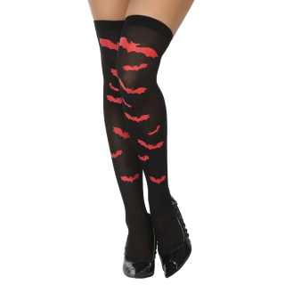 S/CART. COLLANT HALLOWEEN CHAUVE-SOURIS ROUGE