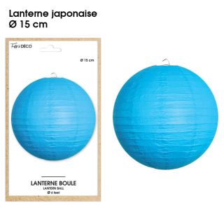 Lanterne Boule diamètre 15 cm - Couleur : Bleu