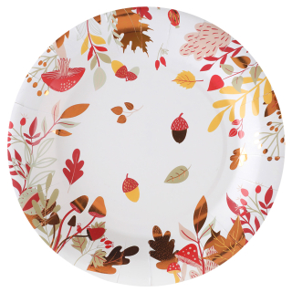 Assiette Automne Multicolore