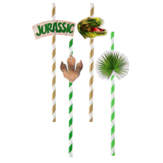 Paille Dinosaure Multicolore