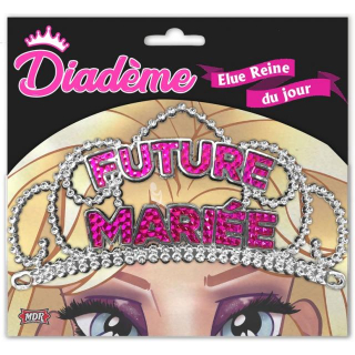 Diadème Future mariée fuchsia