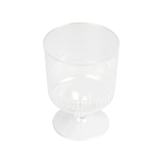 VERRES A PIED EN PLASTIQUE REUTILISABLE 15CL TRANSPARENT