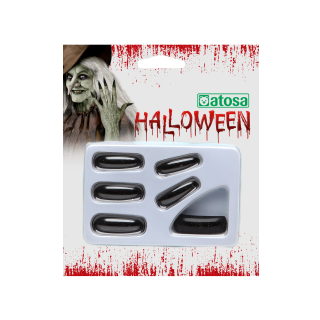 FAUX ONGLES HALLOWEEN NOIRS