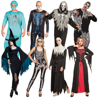 Costume adulte Assortiment halloween homme/femme 8 ass.