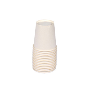 SET DE 50 GOBELETS EN CARTON 20CL BLANC