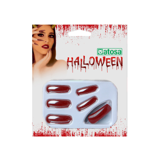FAUX ONGLES HALLOWEEN ROUGES