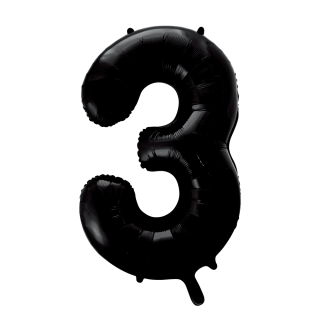 Foilballoon 34" no. 3 black