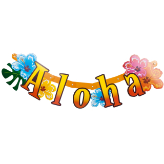 Guirlande lettre Hibiscus 'Aloha' Hawaï