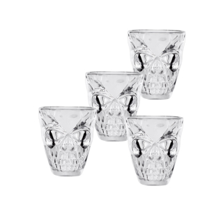 Set 4 Verres à shot Tête de mort