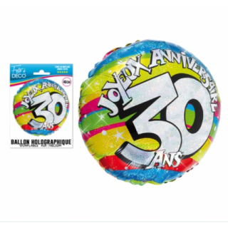 Ballon Holographique 30 Ans