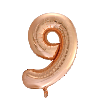 Foilballoon 34" no. 9 rose gold