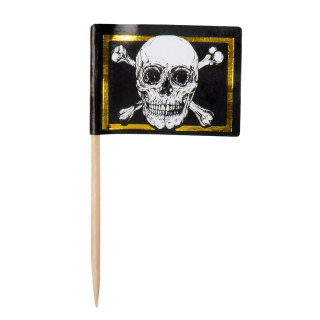 Set 24 Bâtonnets de drapeau Pirates