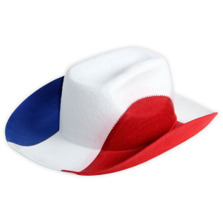 Chapeau de cow-boy tricolore France