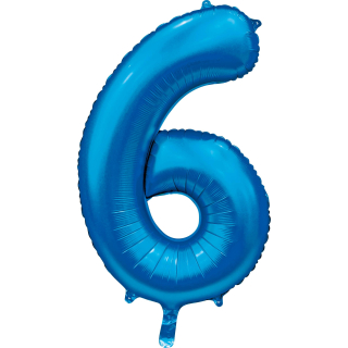 Foilballoon 34" no. 6 satin blue