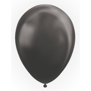 25 Balloons 12" metallic black