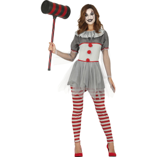 costume killer clown gris L