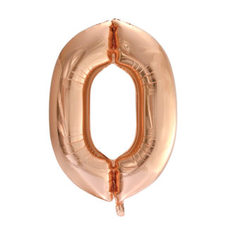 Foilballoon 34" no. 0 rose gold