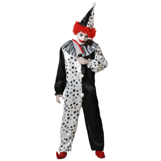 DÉGUISEMENT CLOWN HALLOWEEN GRIS XS-S