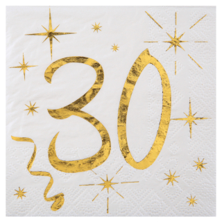 Serviette des âges or 30 ans