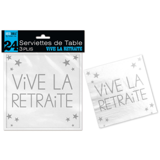 24 Serviettes de Table à l'âge 3 plis