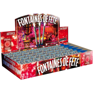 BOITE PRESENTOIR DE 12 FONTAINES DE FETE 170 MM