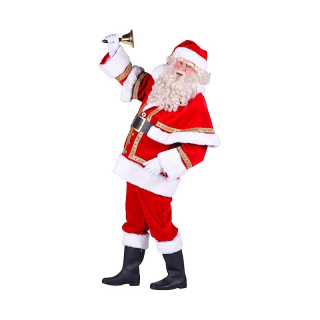 Père Noel de Luxe avec cape, Rouge-Blanc