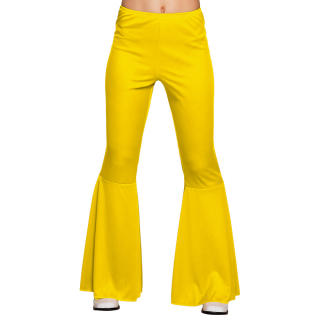 Pc. Pantalon flare jaune (M stretch)
