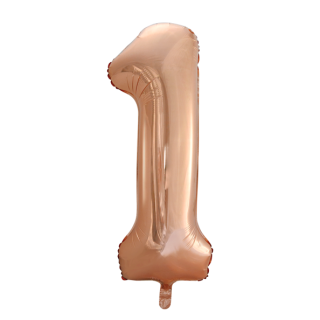 Foilballoon 34" no. 1 rose gold