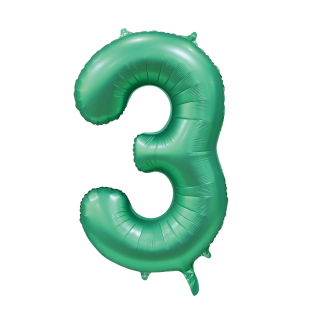 Foilballoon 34" no. 3 satin green